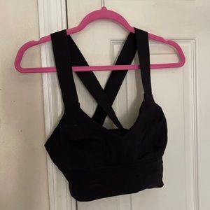 lululemon Cross back black bra with thick straps